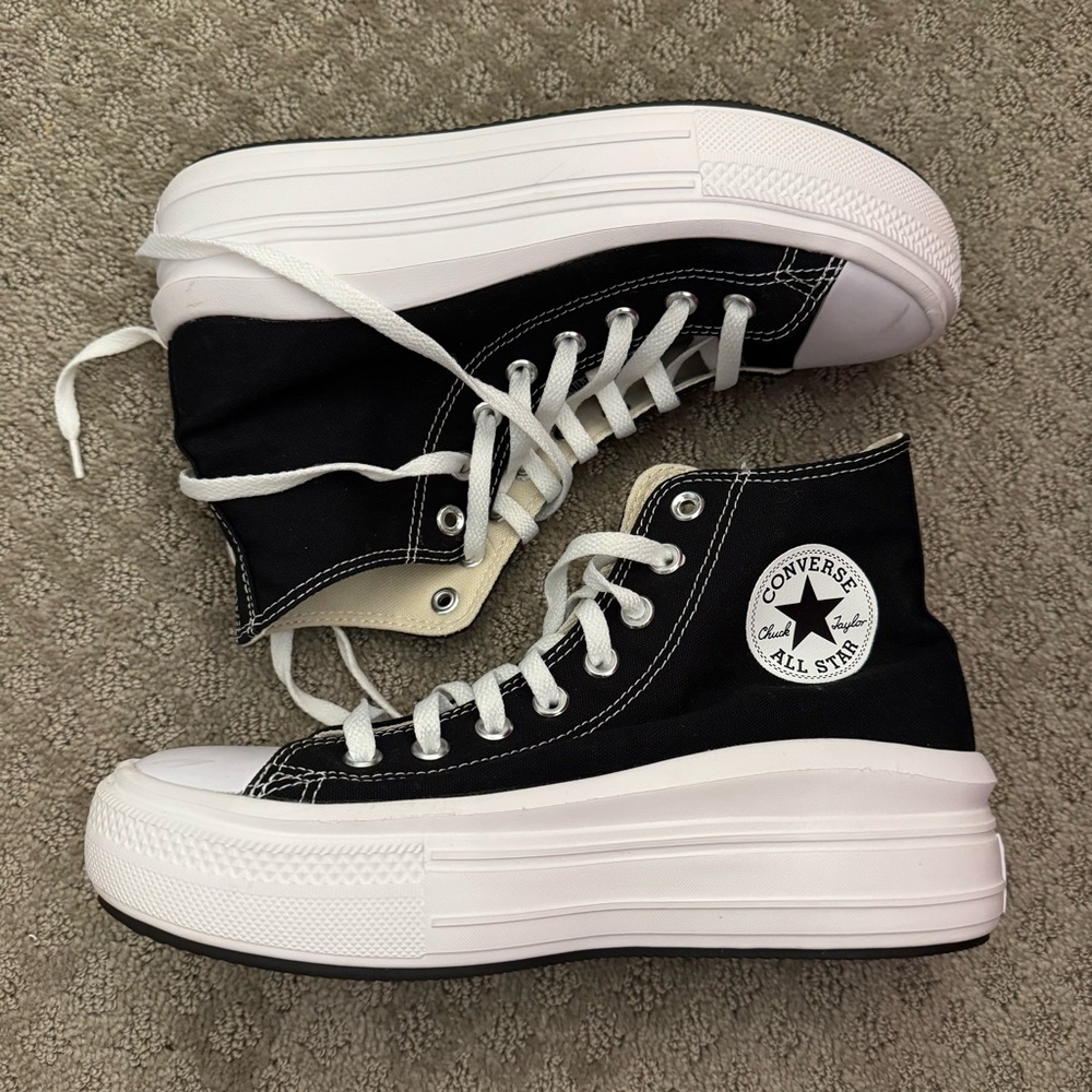 Converse Black All Star Move Hi Top Platform